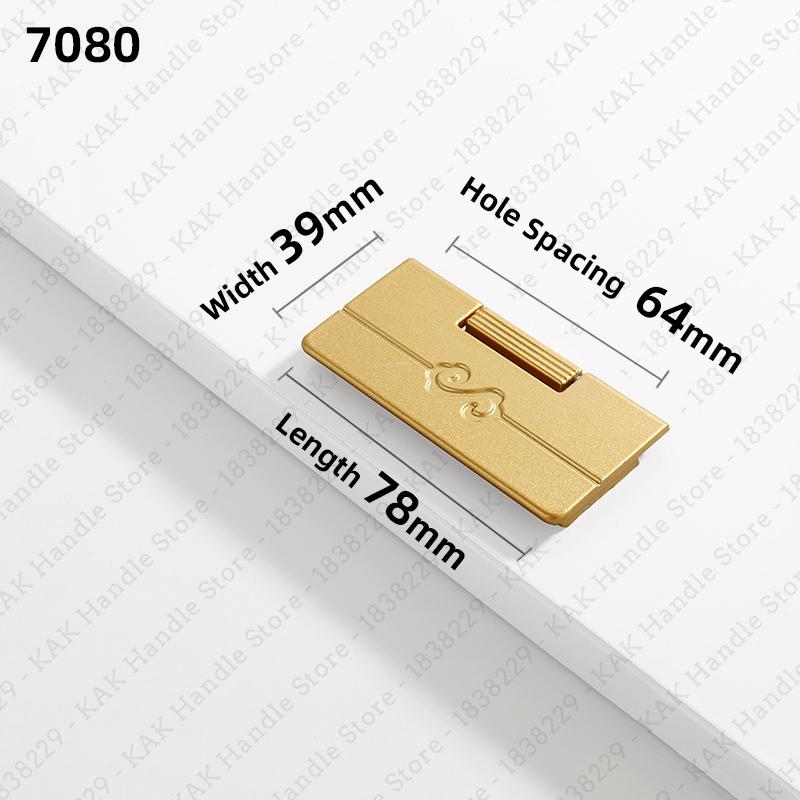 KAK Hidden Furniture Handle Gold Aluminum Alloy Flat Concealed Buckle Cabinet Pulls Flush Mounted Wardrobe Door Handle Hardware