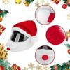 Christmas Motorcycle Helmet Cover – Santa Claus Plush Hat for Bike Riders Xmas Party Fancy Accessory Gift