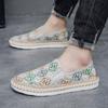 Neue Schuhe für Herren Canvas Freizeitschuhe Sommer Atmungsaktive Slipper Loafer Street Trend Flache Fischer Schuhe