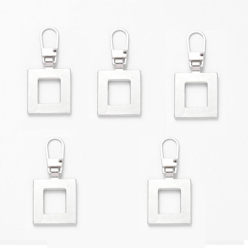 5pcs Detachable Metal Zipper Pullers for Zipper Sliders Head Zippers Repair Zipper Pull Tab DIY Sewing Replacement Bags Jacket