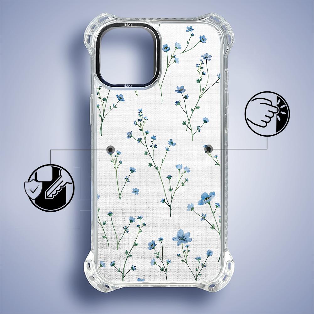 Etui Iphone 13 Ibizu Dropguard Ultra Z Magsafe, Pastel Bloom, Niebieski Sen