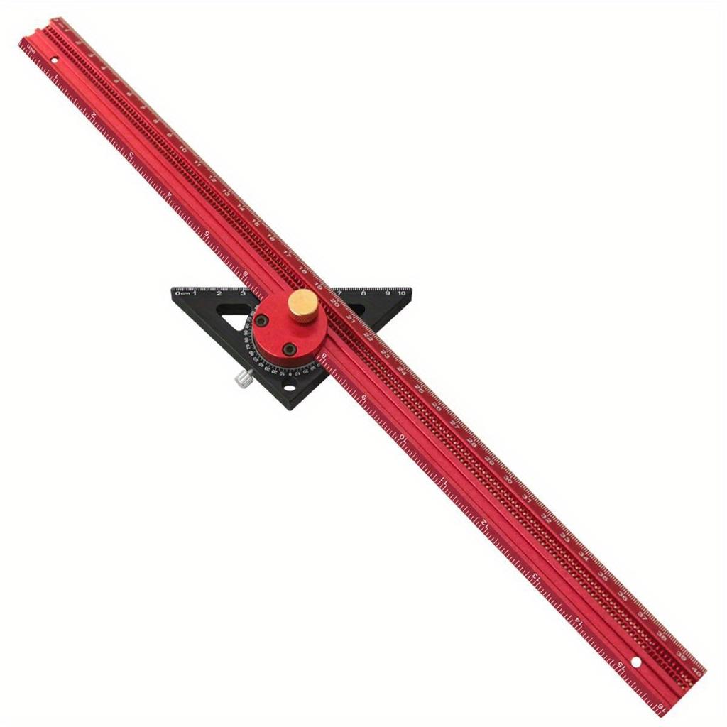 360 Degree Scribe Ruler -Woodworking Square Precision T-Type Hole Ruler Aluminum Slide Ruler - Carpenty Marking Gauge DIY Layout