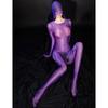Sexy Kapuzen-Einhülle-Hand-Catsuit Glänzender Bodystocking Schrittloser Bodysuit Strumpfhose Sexy Leotard Einteilige Dessous Jumpsuit Unitard