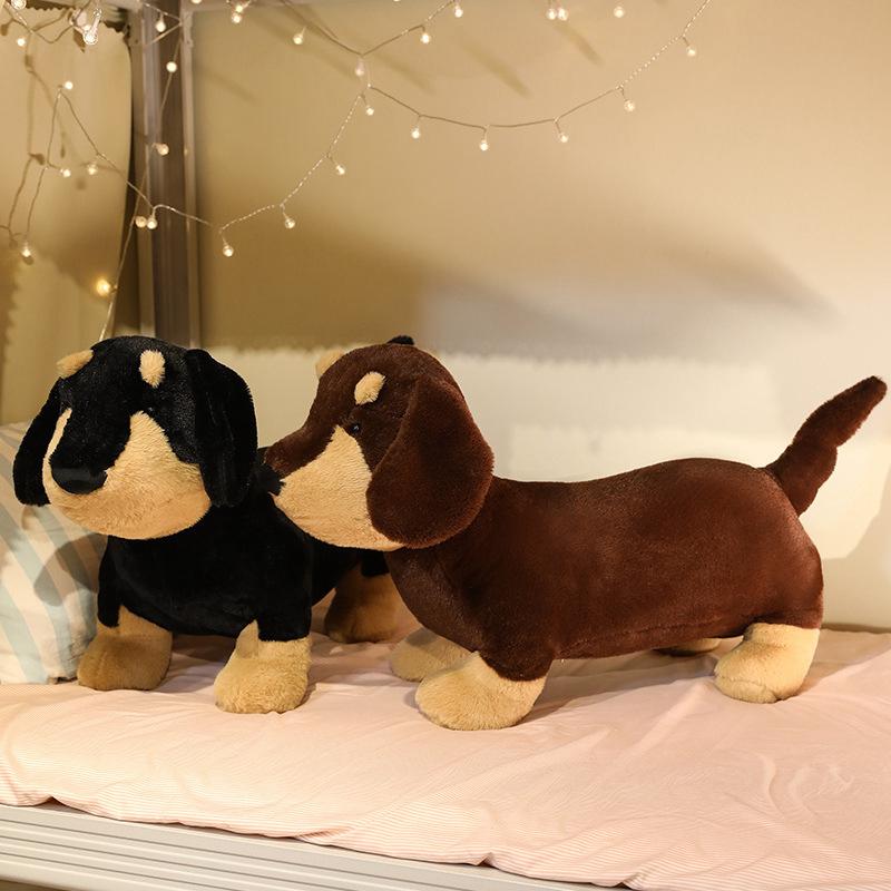 Cartoon Soft Dachshund Dog Doll Plush Toy Puppy Dog Doll Children Soothing Rag Doll Male Birthday Gift