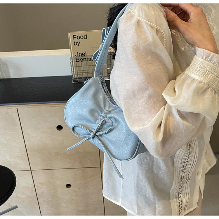 Kleine quadratische Umhängetasche mit Schleife für Damen