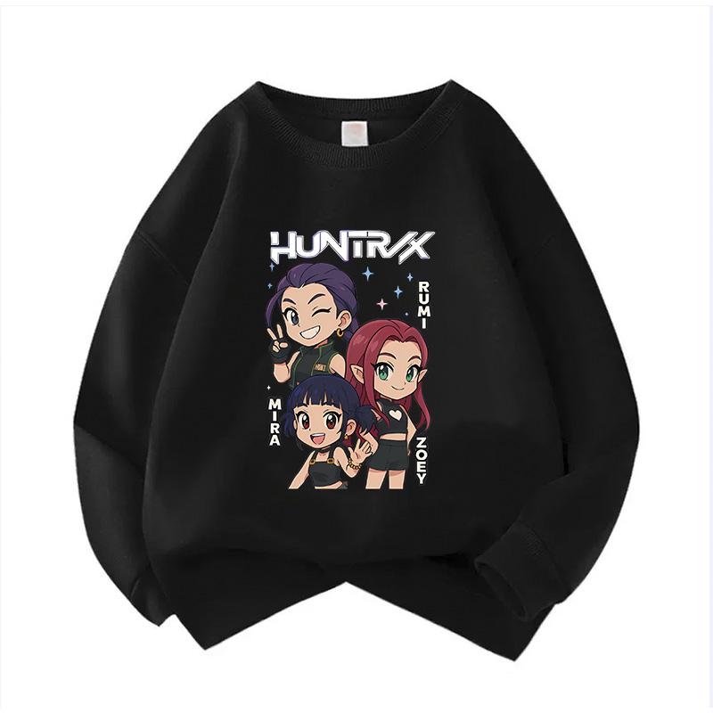 Mikina s kapucí pro děti s kulatým výstřihem Film Unisex Mikiny Manga Dětská Kpop Mikina Dětská Mikina Roztomilá Mikina s tygrem pro kluky a holky