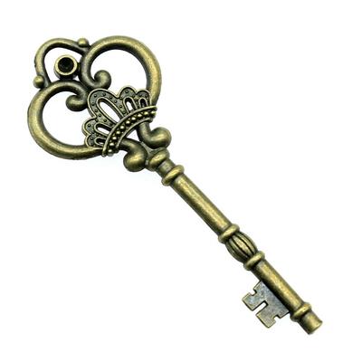 1 adet 82x32mm Büyük Anahtar Charms Takı Markası Için Antik Bronz Renk: WYISYWG