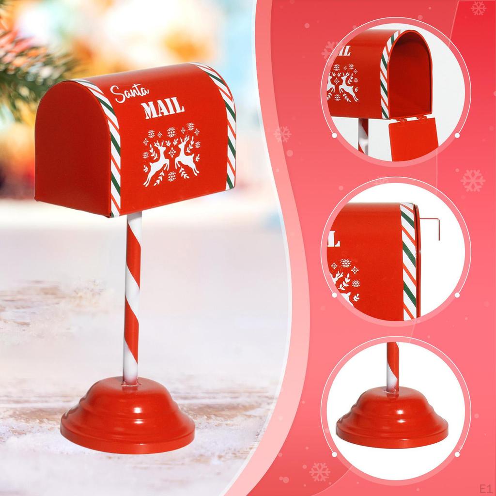 Christmas Mailbox Mini Decoration Ornament Decorative Decor Box Xmas Letters Mail