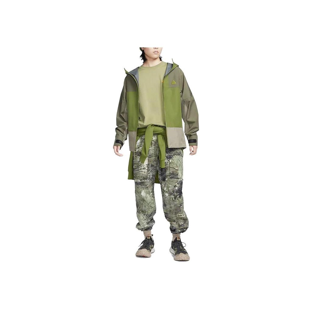 Nike Acg Smith Summit Cargo Print Pants With Multiple Pockets Men Bottoms Olive-Green FB8200-386
