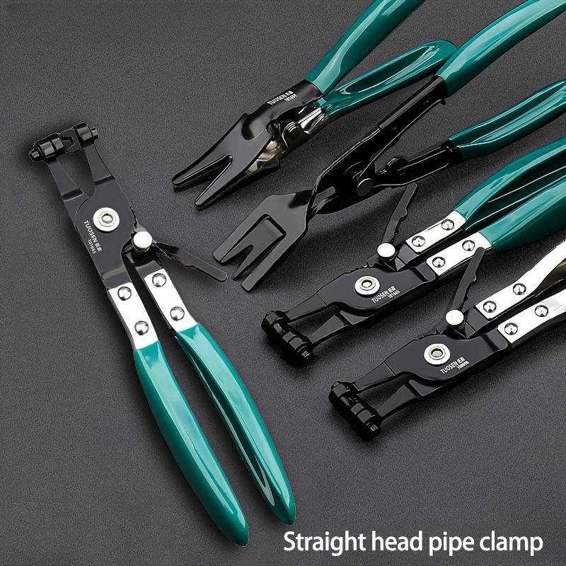 Alicates de Abraçadeira de Mangueira de 8 Polegadas, Ferramenta de Fixação de Tubo de Água de Carro Flexível de Metal, Mandíbula de Travamento Rotativa, Design de Engrenagem de Mola para Automotivo, Industrial e Reparo