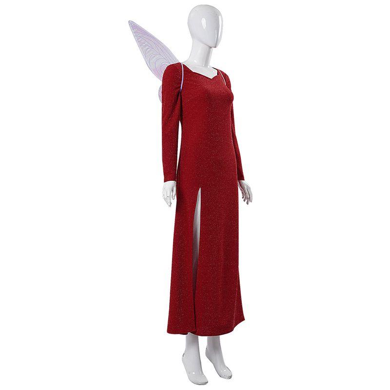 Shrek Cosplay Costume Fairy Dress Long Dress Red Gown Long Dress Set Movie Character Performance Costume