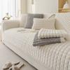Grid Plush Sofa Cover Flannel Soft Luxury Sofa Cushion Mat Non-slip Universal Couch Towel Warm Winter for Living Room Home