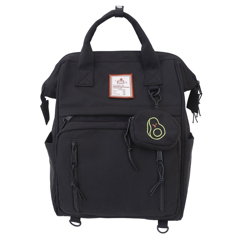 Solid Color Student School Bag Girls Backpack Student Travel Backpack