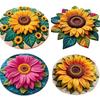Soft Sunflower Mat Special-shaped Flower Carpet Door Gasket  for Living Room Tea Table Bedside