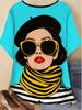 Fashion Modern Girls T-Shirt 3D Print Women's Short Sleeve Tops Y2k Clothing O-Neck Tees Casual T-Shirts Elegant Women Clothes
