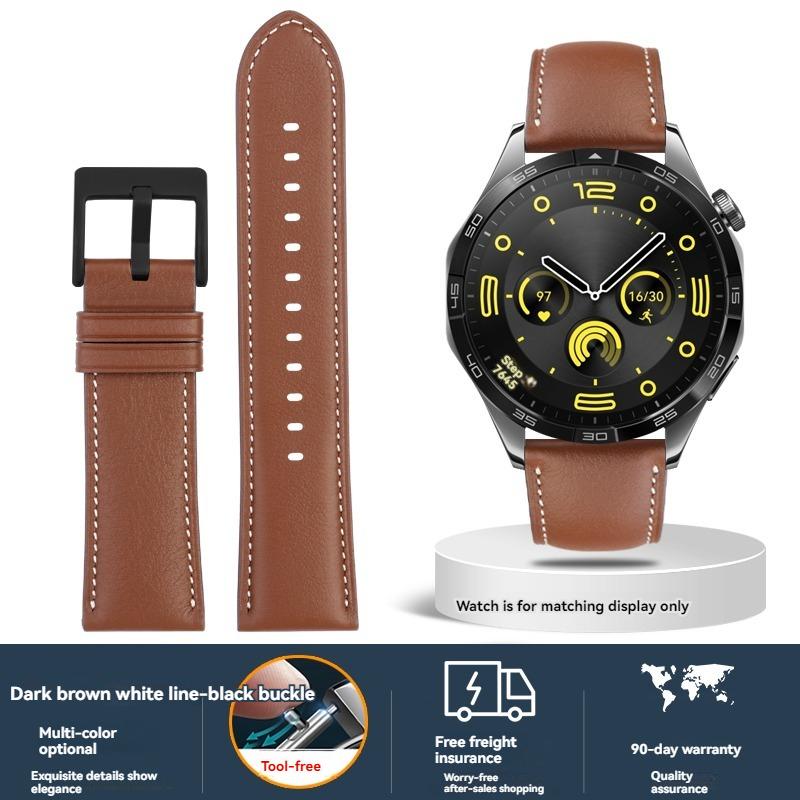 For New Huawei GT5 Strap GT5 Pro Soft Cowhide Watchband Smart Sports WATCH GT5 Ultimate Replacement Wristband Accessory 46mm