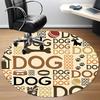 1pc Doggy Office Round Rug, Non-slip, Soft and Durable Office Rug for Interior Decoration, Perfect for Office, Beautiful Decoration Yy260323065