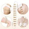Wooden Back Massager with Rollers Multi-Functional Portable Manual Massage Strap Muscle Recovery Massage Tool