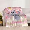 Cute Koala With Flower Home Customize Your Name Blankets Comfortable Soft Lightweight Multipurpose Blanket For Picnics Sofas Offices Beds Living Rooms