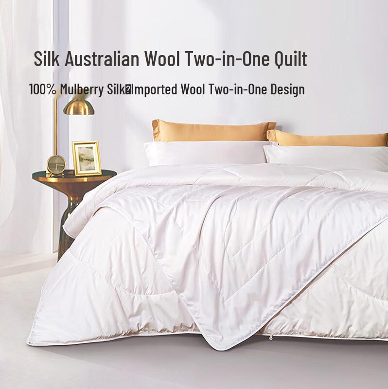 FUANNA 100% Wool & Silk Two-in-One Quilt