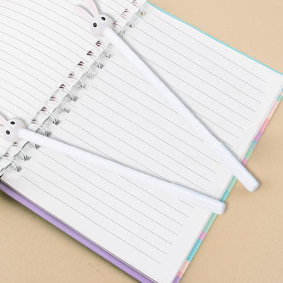 4Pcs Quick-drying Gel Pens Cute Rabbit Design Writing Fluently Ultralight Non-slip Comfortable Grip Ink Pens