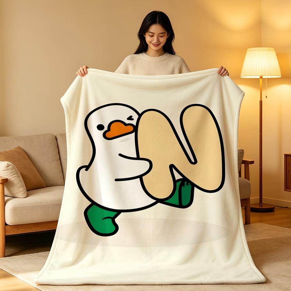 Character A-Avatar D-Duck Throw High-Density Short Plush Blanket Soft Skin-Friendly for Sofa Nap Air-Conditioned Room