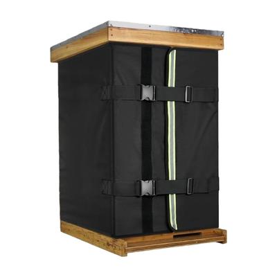 Water Resistant And Wind Resistant Bees Hives Winter Wrap With Modifiable Belts And Light Reflective Recordings For Bees Hives Use
