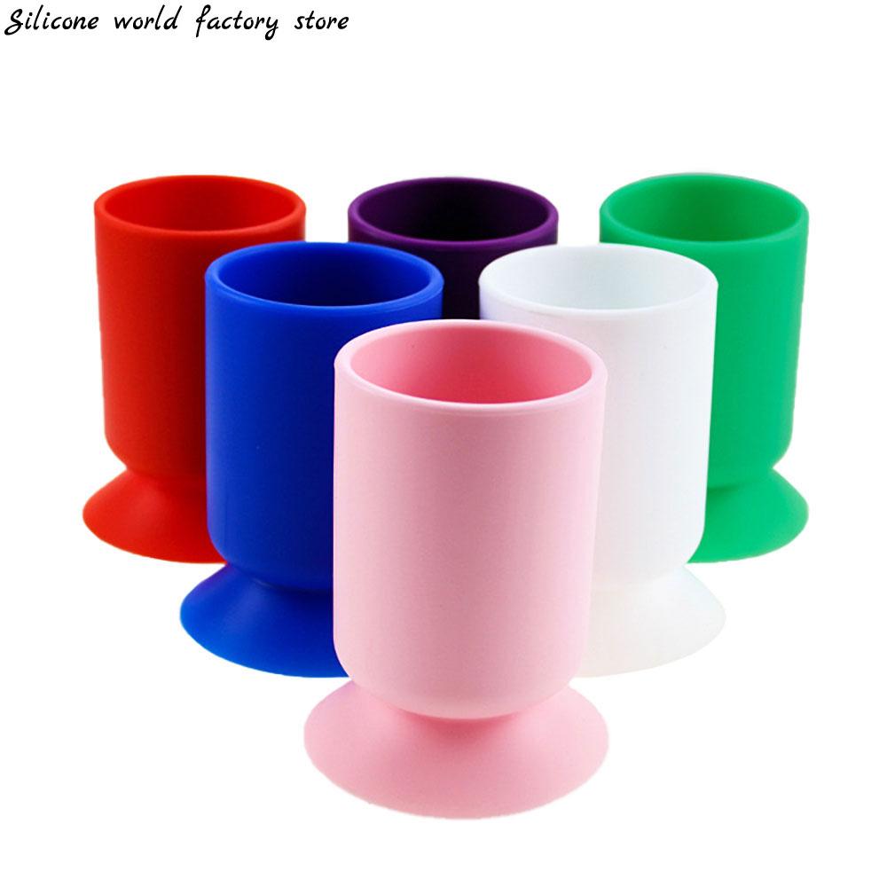 SW 6 Colors Silicone Pen Holder Desktop Storage Boxes Desk Pen Pencil Organizer Suction Cup Office Storage Stationery Holders
