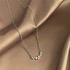 French Style Elegant Natural Pearl Heart Shape Women's All-Match Niche Light Luxury Snake Chain Sweater Chain Real Gold Plating