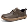 Men's Wide Head Leather Slip-on Retro Casual Shoes