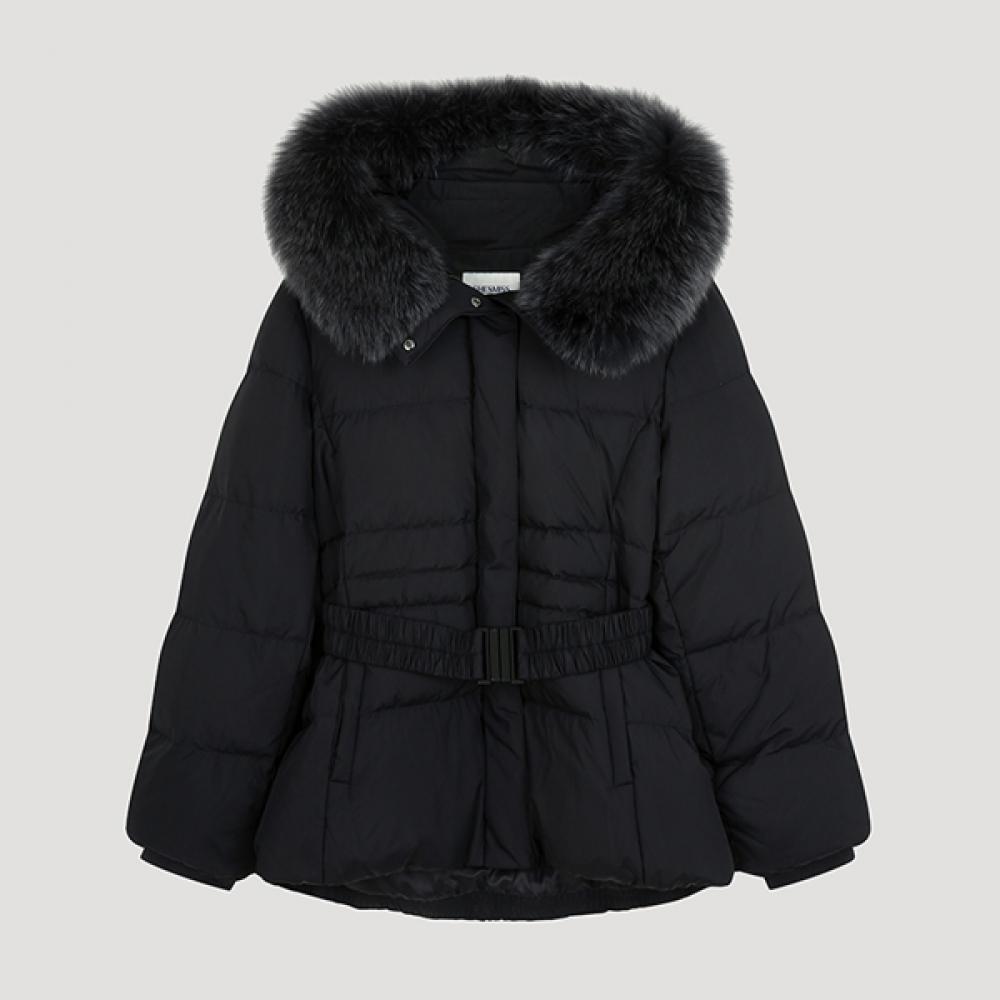 

She S miSS Fox Fur Belted Duck Down Jumper SSdjpo42030 Bk blacks/55