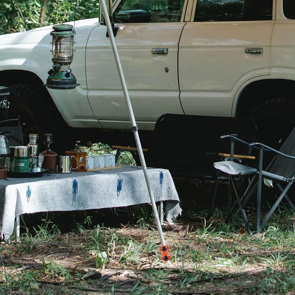 Camping Tent Rod Holders Reinforced Windproof Awning Rod Holder,Portable Tent Fixed Tube Pole Stand for Camping Fishing Hiking