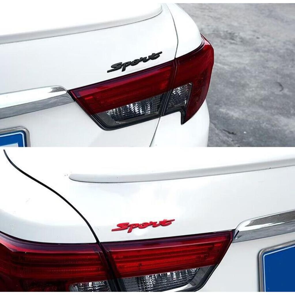 YIDELI Universeller SPORTS Aufkleber für Sportwagen Auto 3D 3D Metall Emblem Logo Auto