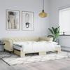 Daybed Pull out Cream 90x200 cm Faux Leather