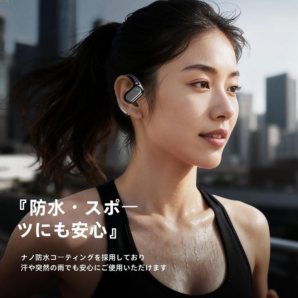 Aetyt Bluetooth Wireless Air Bluetooth Instant Single or Fast Compact and Automatic with ENC Compatible with Earbuds, Ear-Hook Earphones, Open-Ear,