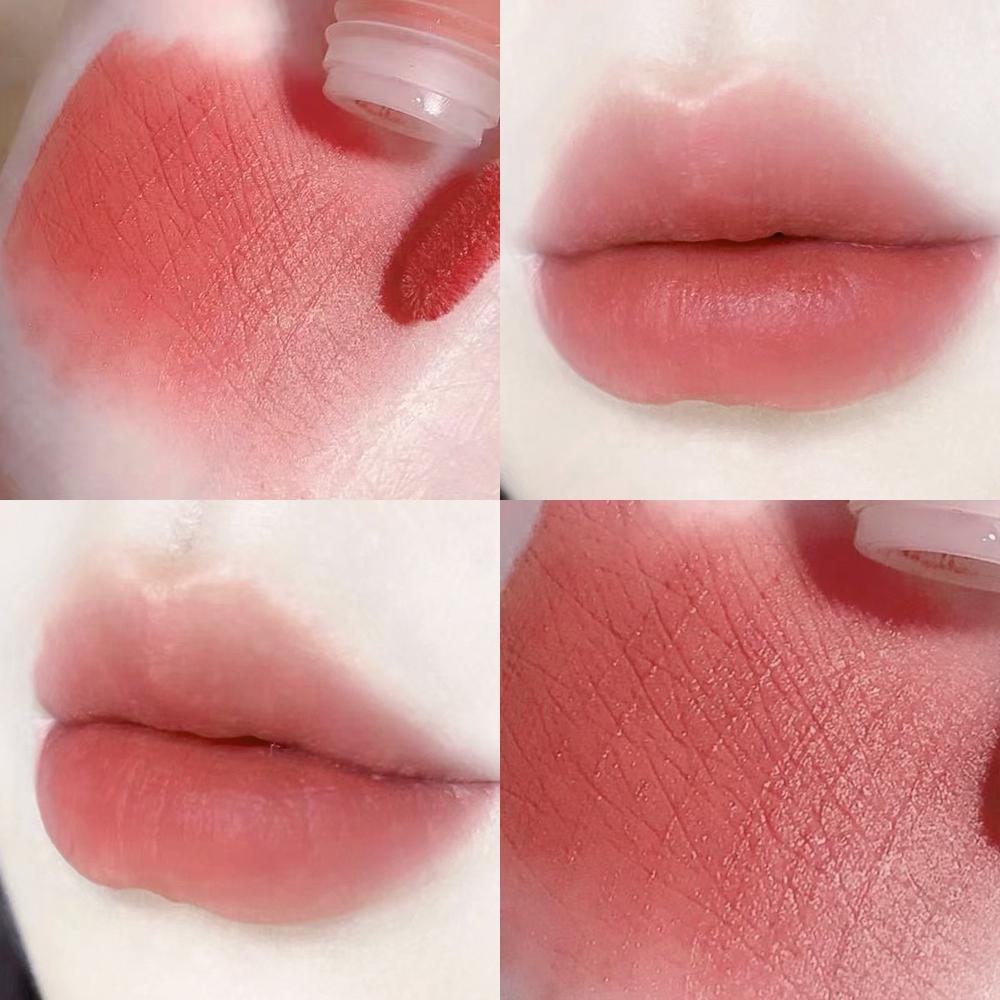 Five- lip glaze set: natural velvet texture, matte lasting, non-stick cup, high rendering, compact and portable, the