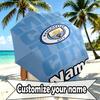 Custom Name Personalized Manchester City FC Print Umbrella, Auto Open Close, 8‑Rib Sturdy Frame, Commute Camping Hiking Use, Birthday Gift