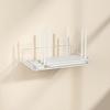 Stainless Steel Floating Shelf Wall-Mounted Storage Rack for Routers Decor Multi-Use No-Drill Bedroom Living Room Organizer