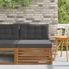 Outdoor Middle Sofa Solid Acacia Wood Natural