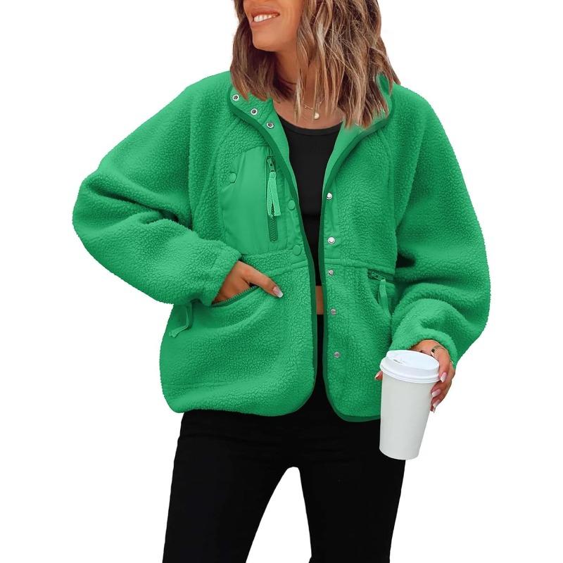 Autumn and Winter Women's Fleece Jacket, Sports and Casual Sweatshirt Jacket, Top