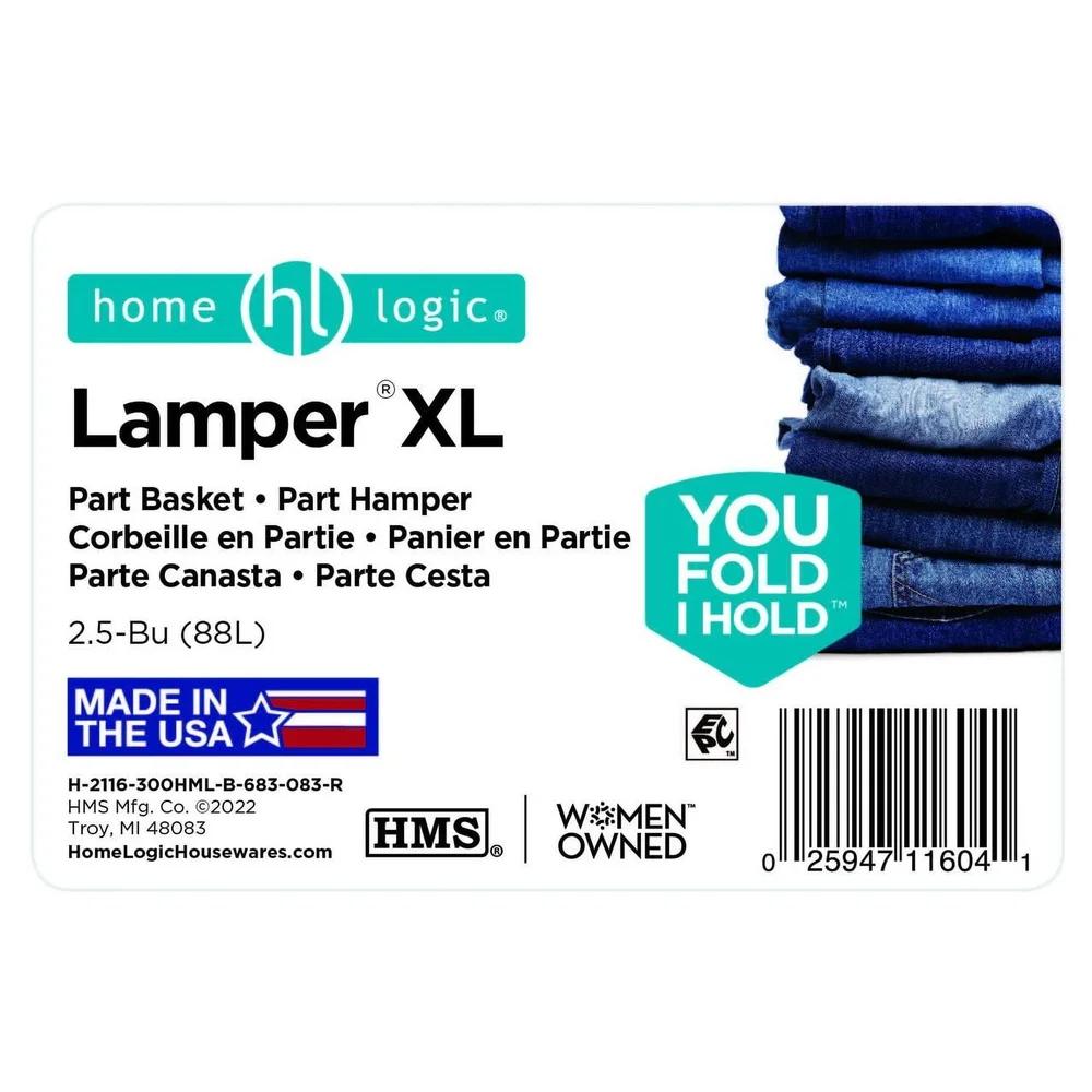 Extra Large Plastic Laundry Hamper 2.5 Bushel Durable with Four Handles Ventilated Design Ideal Clothing Toys Sports Equipment