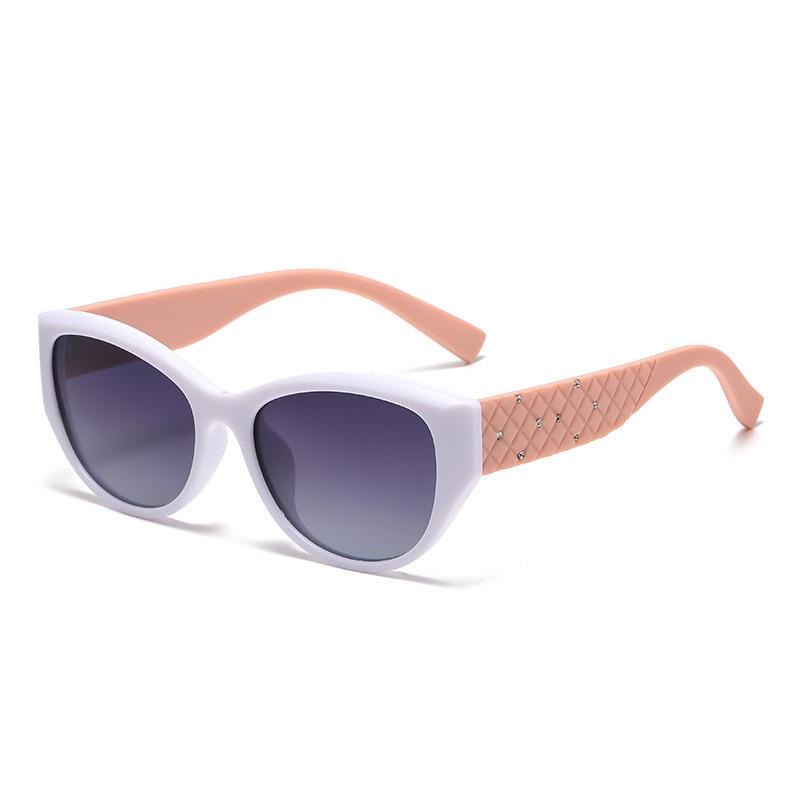 Women's Trendy Rhinestone Sunglasses with Elastic Temples and UV Protection - European & American Style for Kuaishou