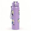 1PC Four Little Boy Character Set 750ml Color Plastic Sports Water Bottle Leakproof Flip Straw Lid Suitable for Sports Office Home Use