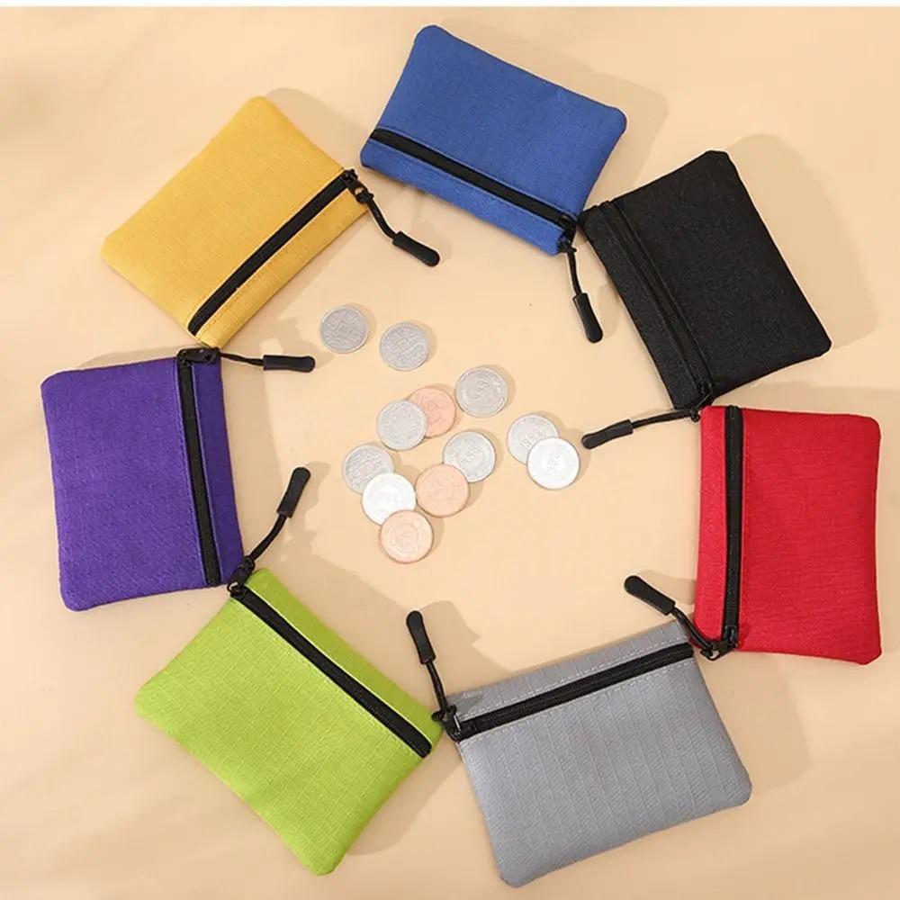 Geldbörse aus Oxford-Stoff im koreanischen Stil, modische Brieftasche, einfarbig, kleine Tasche, Geldbörse mit Reißverschluss, Kartenaufbewahrung für den Außenbereich