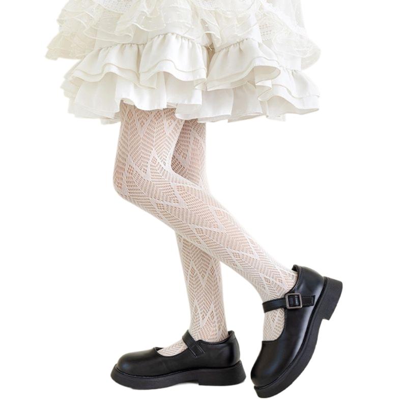 

Spring Summer Tights Baby Leggings Breathable Mesh Pantyhose Girls Long Stockings for Daily Wear Party S бежевый