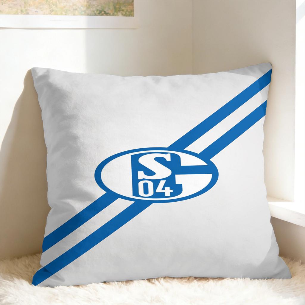 S-Schalke 04 team Pillow Case  Comfy Pillow Cover For Sofa Bedroom Home Decor Cute Funny Cushion Cover