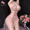 Sexy lingerie floral sexy pure desire deep V flower vine crotch seduction ballet