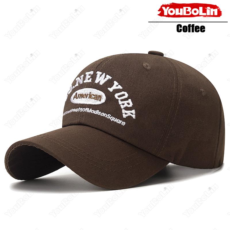 Retro Letter Embroidery Soft Top Baseball Cap Korean Trendy Duckbill Cap Outdoor Sun Protection Hat