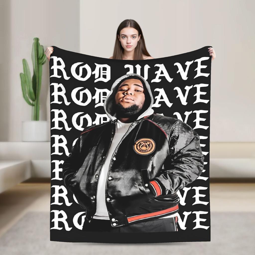 Rapper rod wave  Blanket  Decorative Flannel Bedding Throws For Bedroom Warm Custom Quality Bedspread Birthday Gift
