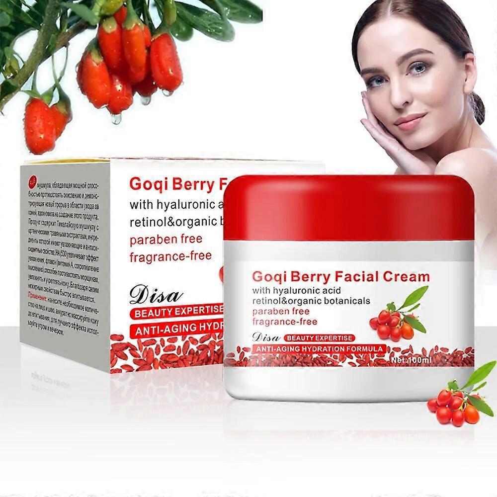 Crema Viso Bacche di Goji Antirughe Schiarente Idratante Con Acido Ialuronico Retinolo & Crema Biologica Cura della Pelle del Viso
